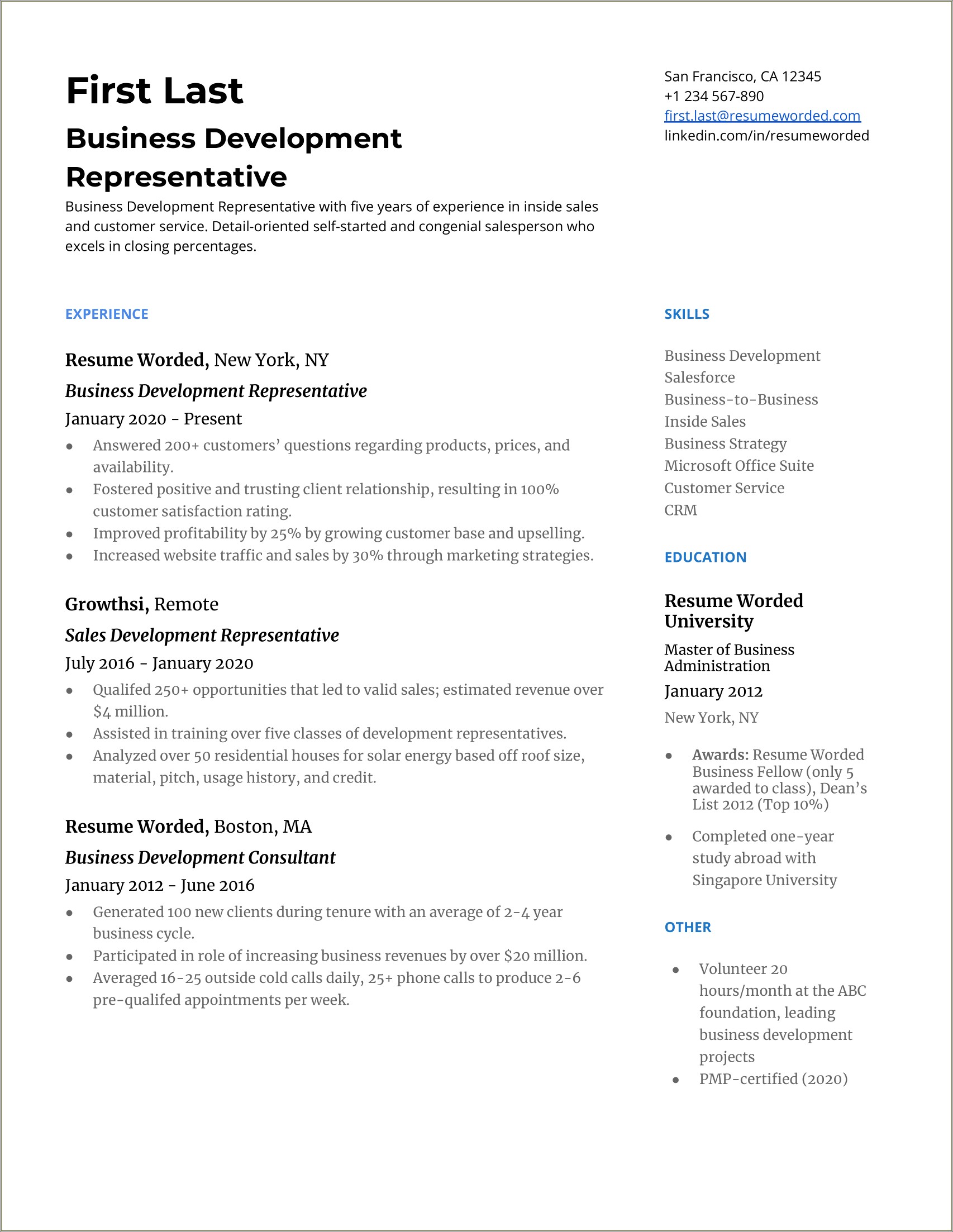 Listing Skills On Resume Example