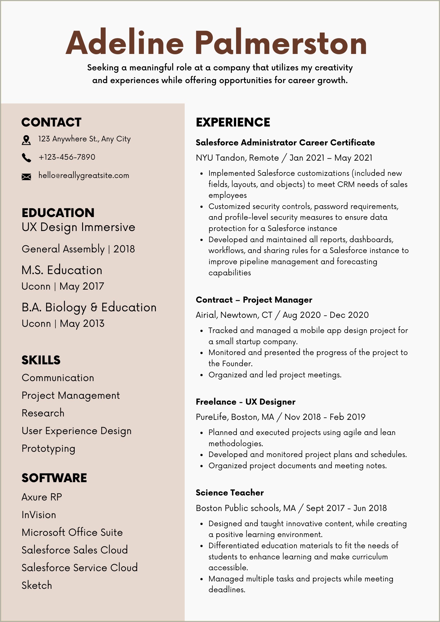 Listing Visualforce As A Skill Resume
