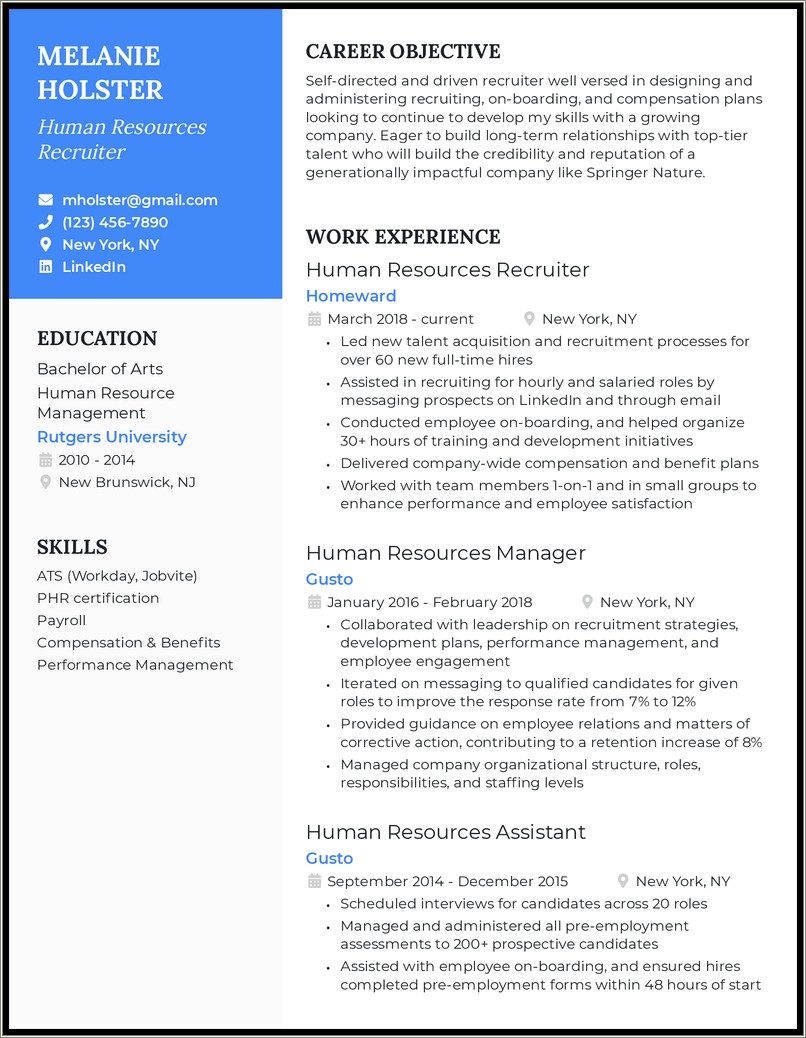 Listing Work Under Hiring Firm On Resume