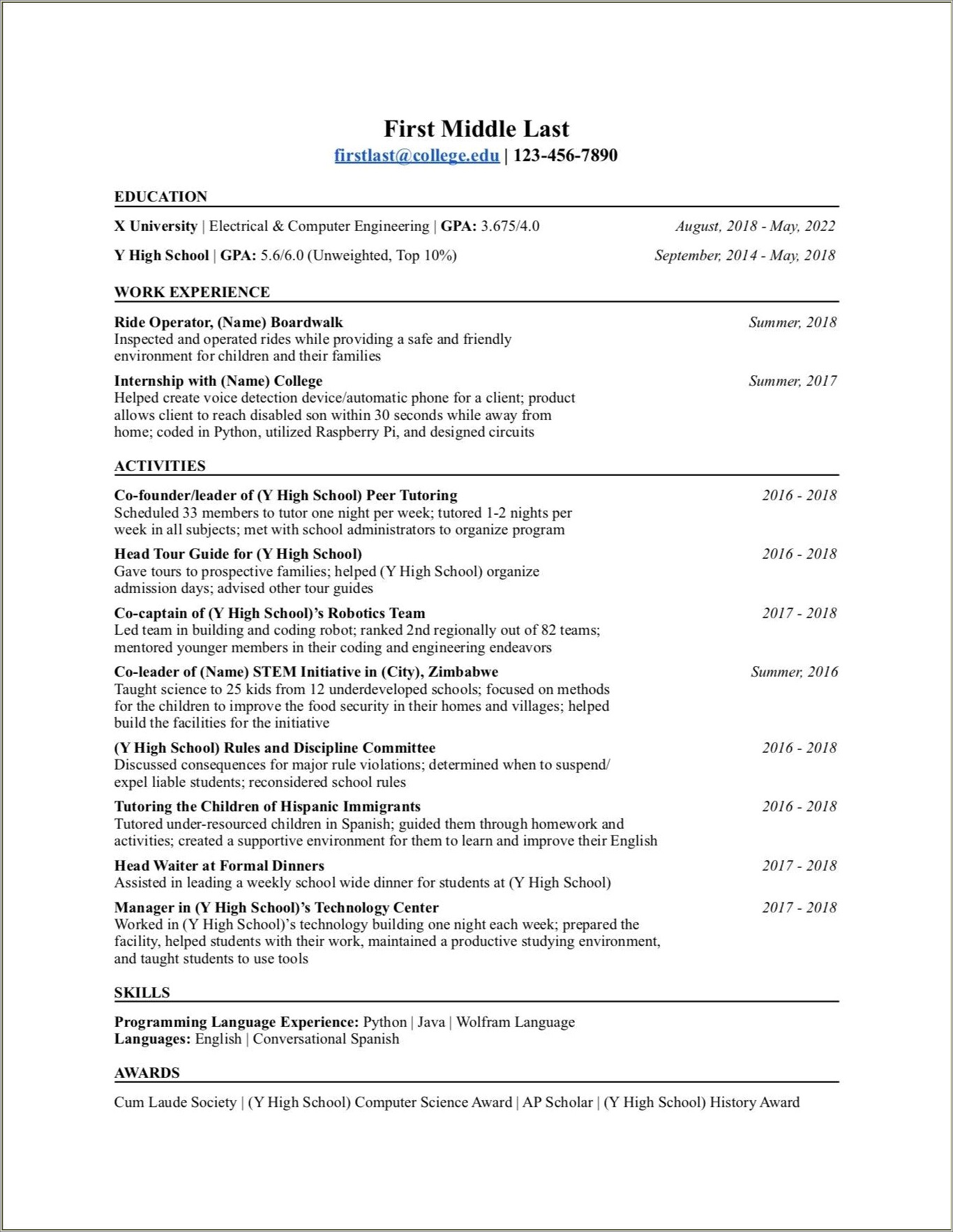 Little Experience In Program Put On Resume Reddit