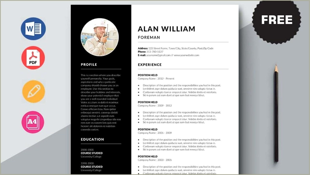 Looking For Construction Worker Resume For Free