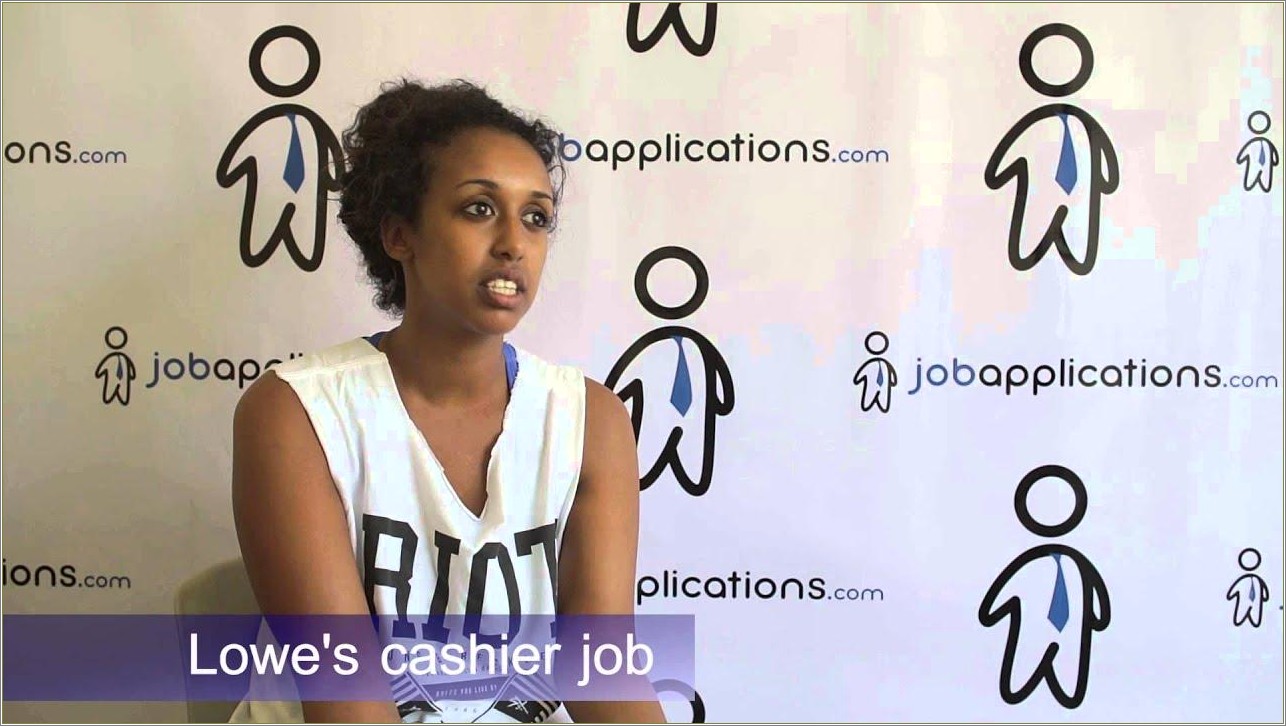 Lowe's Cashier Job Description For Resume