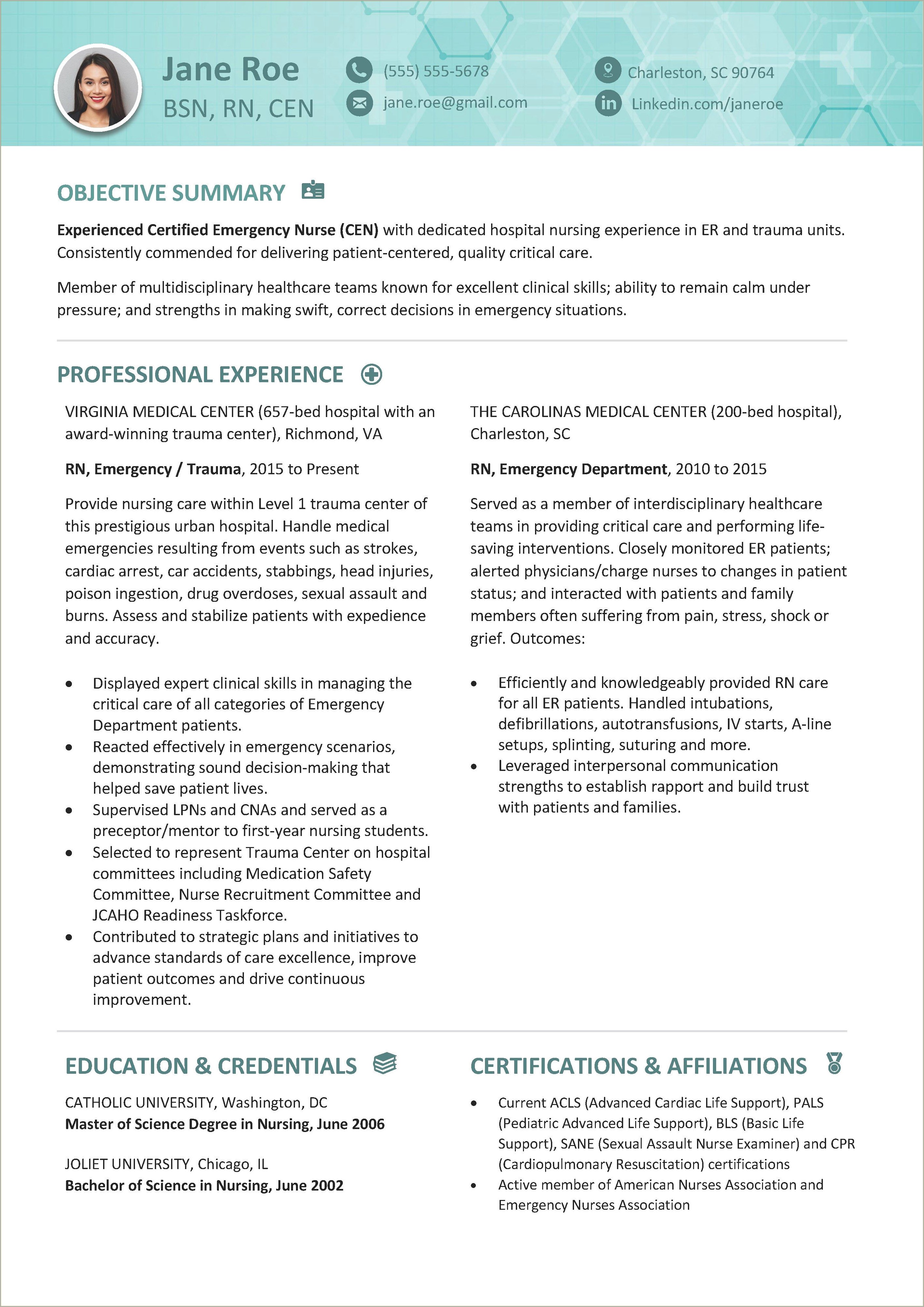 Lpn Resume For Skilled Nursing In Hospital