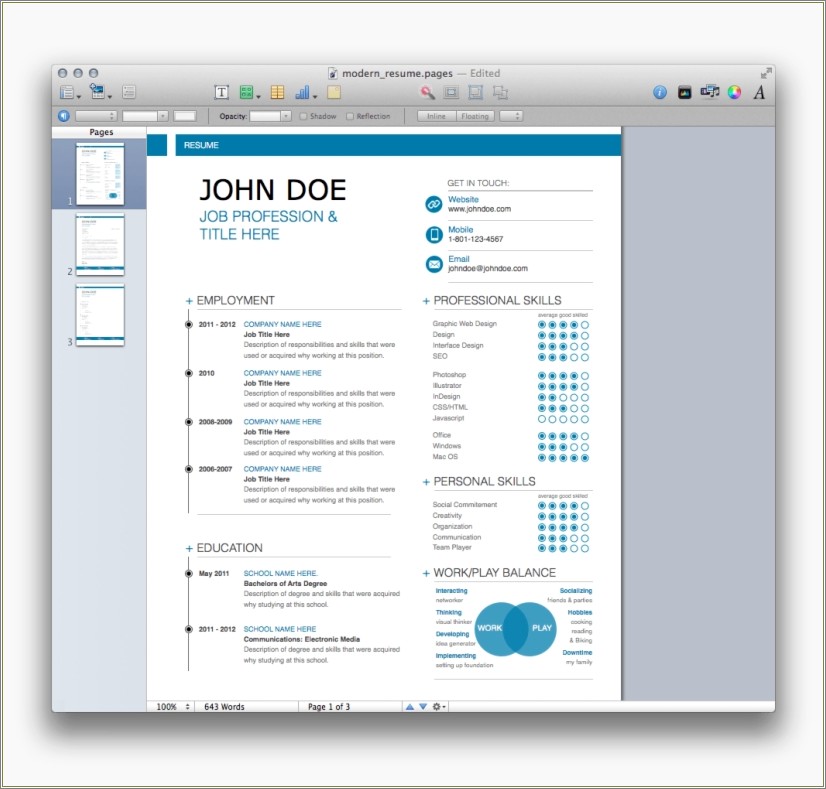 Mac For Technical Skills On Resume