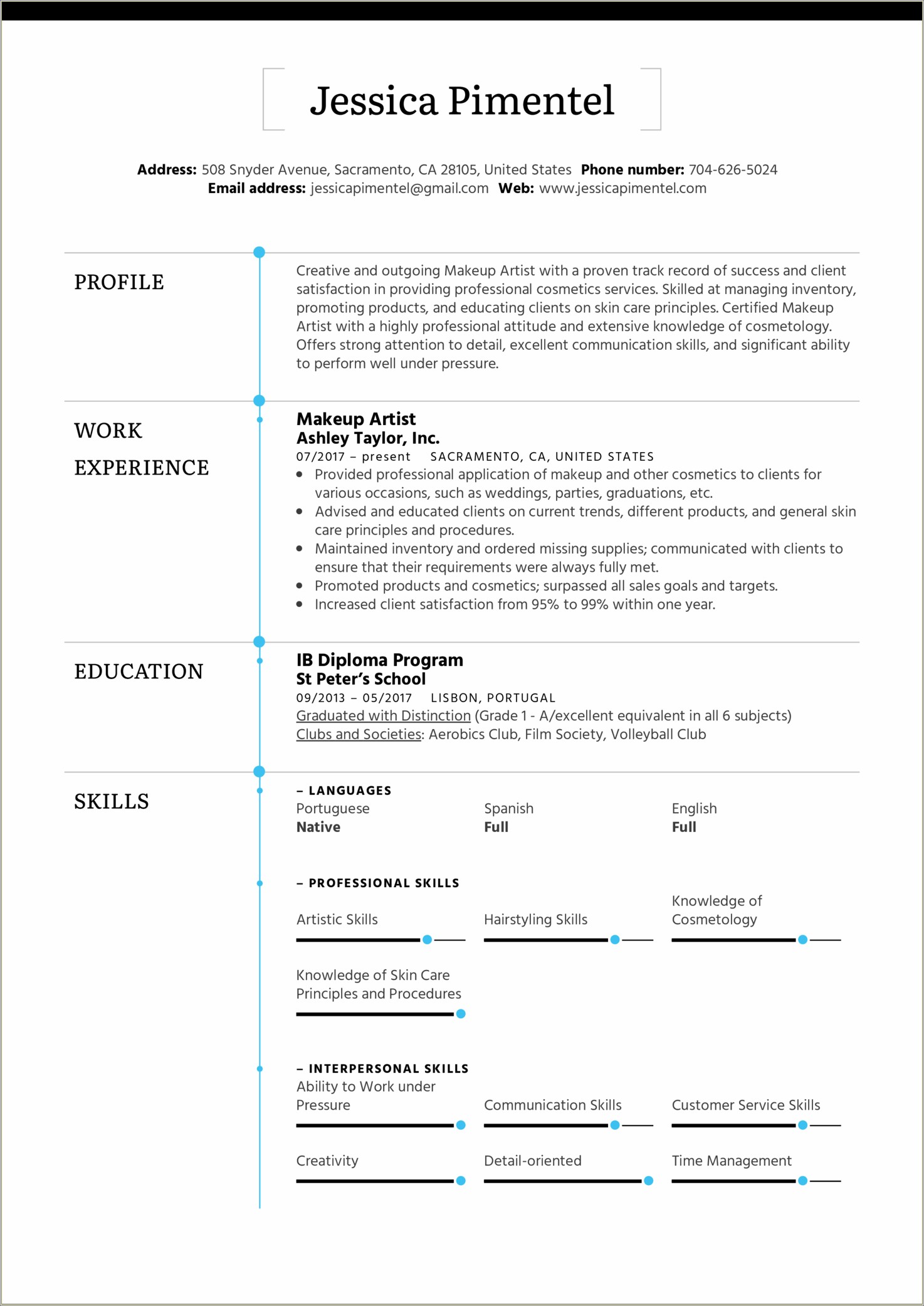 Makeup Artist Resume And Cover Letter