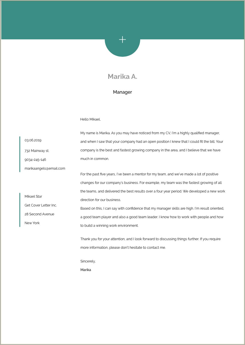 Marketing Consultant Resume Cover Letter Examples