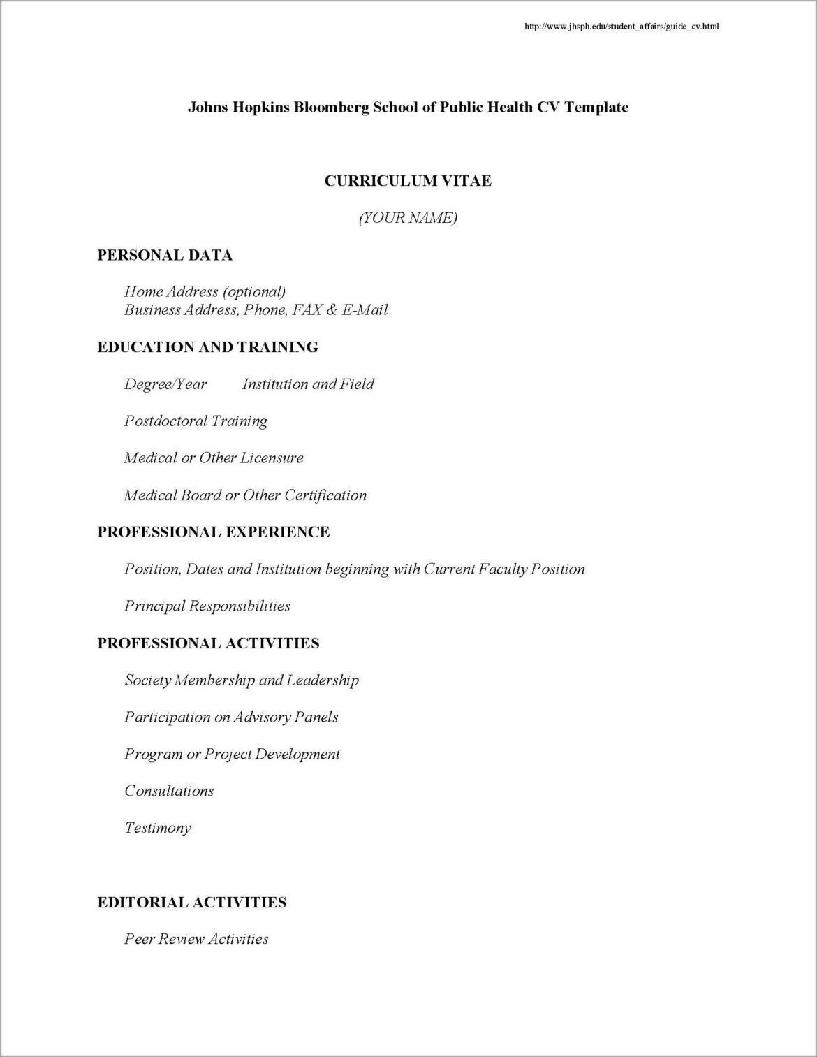 Master Of Public Health Resume Sample