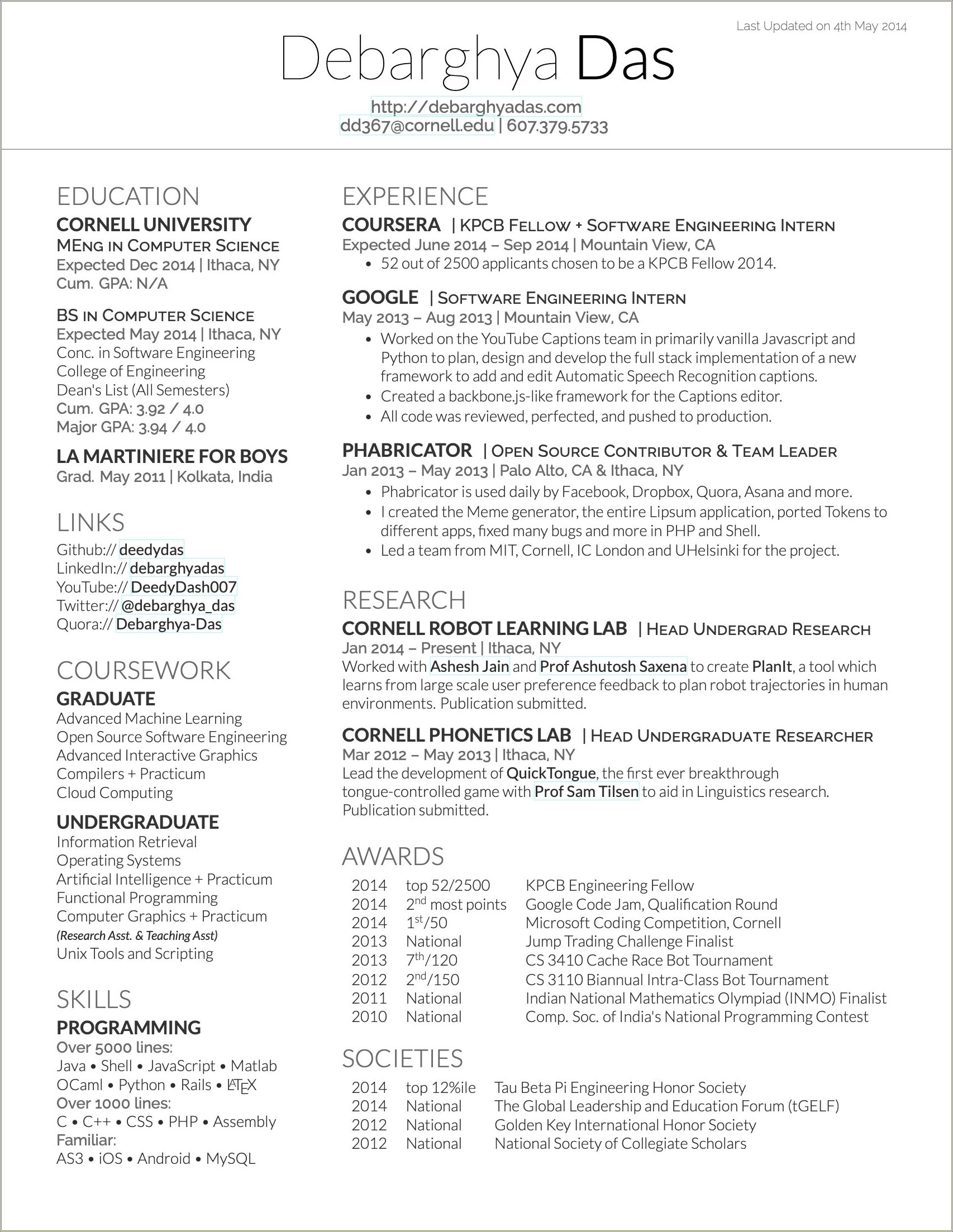 Master's In Cmhc Applicant Cv Resume Examples