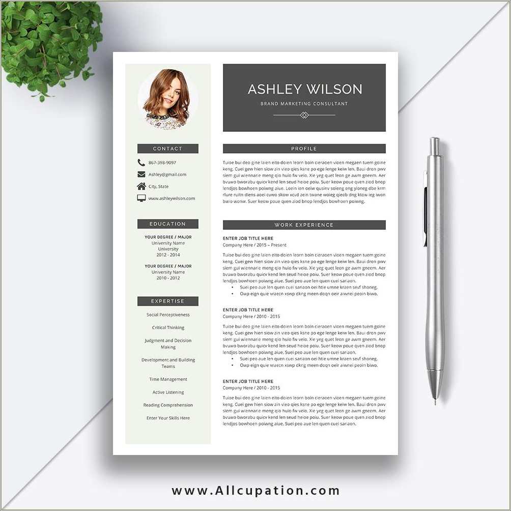Matching Resume And Cover Letter Templates Microsoft Word