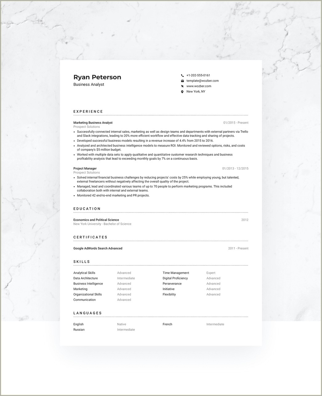 Mca Experience Resume Format Free Download