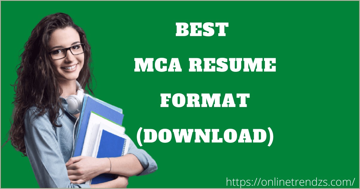 Mca Fresher Resume Format Free Download