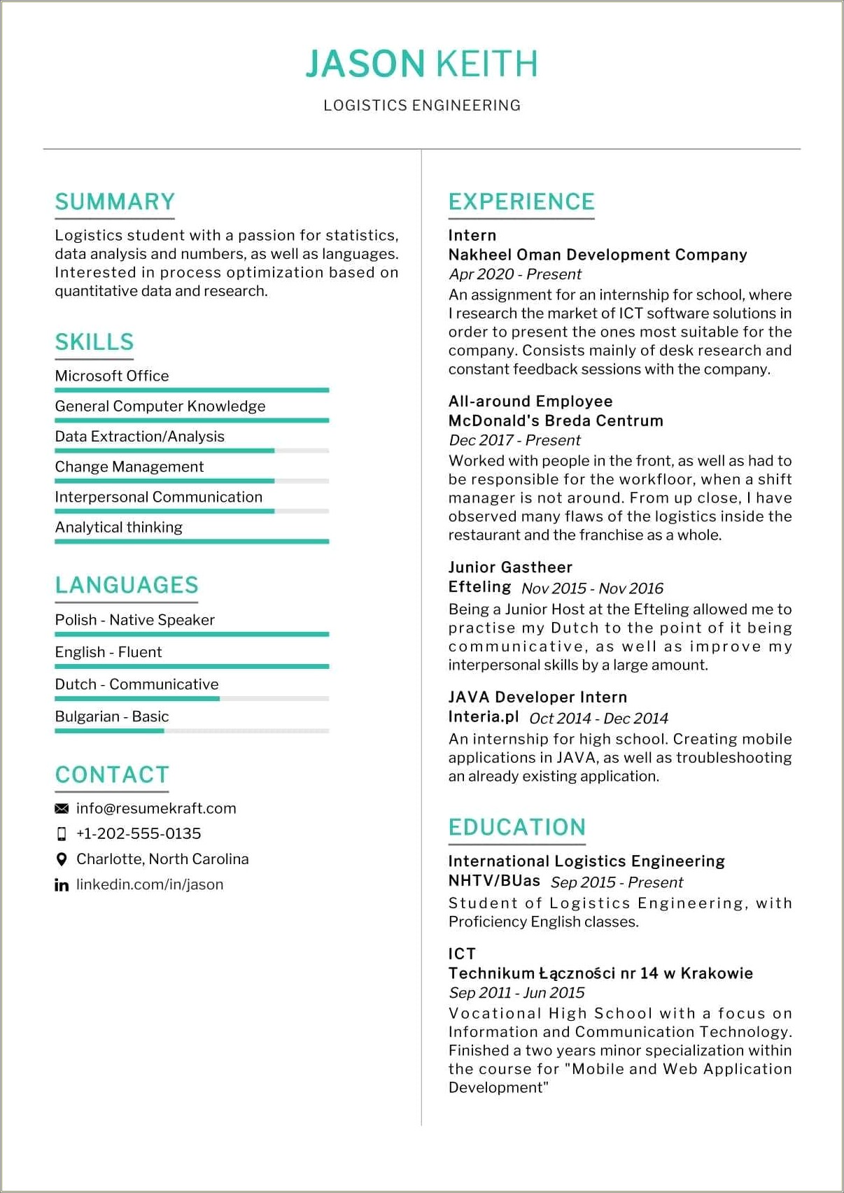 Mcdonald's Shift Manager Job Description For Resume