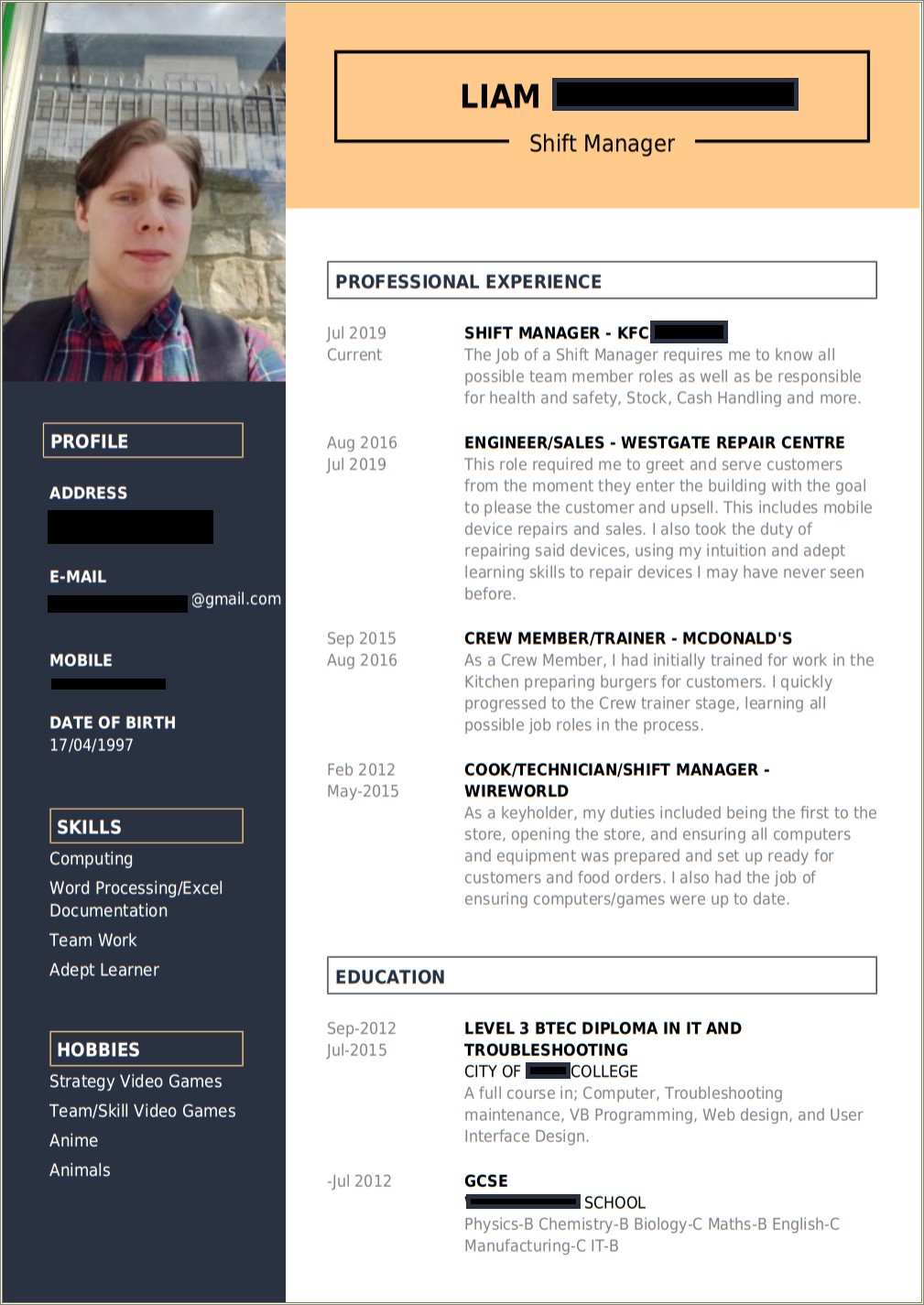 Mcdonalds Shift Manager Job Description Resume