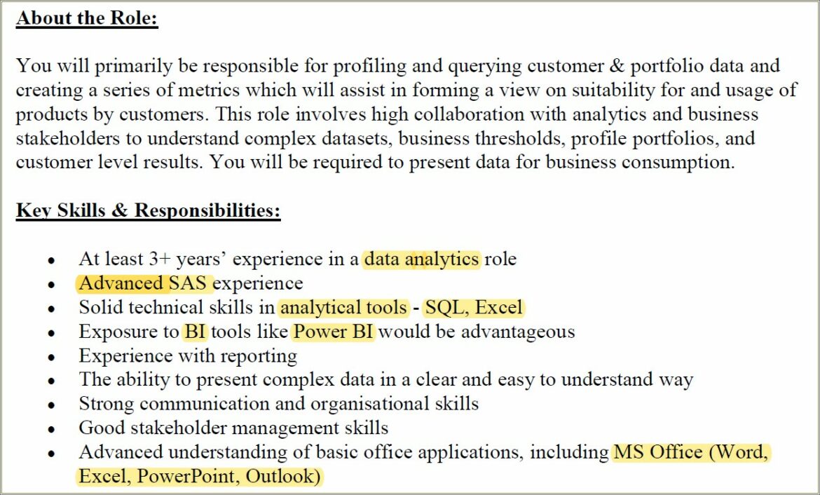 Mcsa Knowledge Basic Skills And Abilities Resume Example