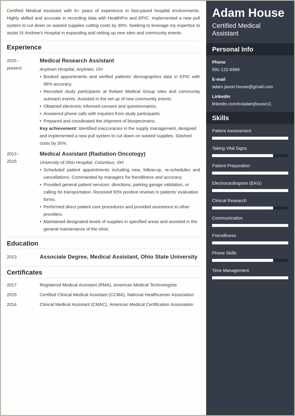 Medical Assistant Resume Objective Examples Monster.commonster.com