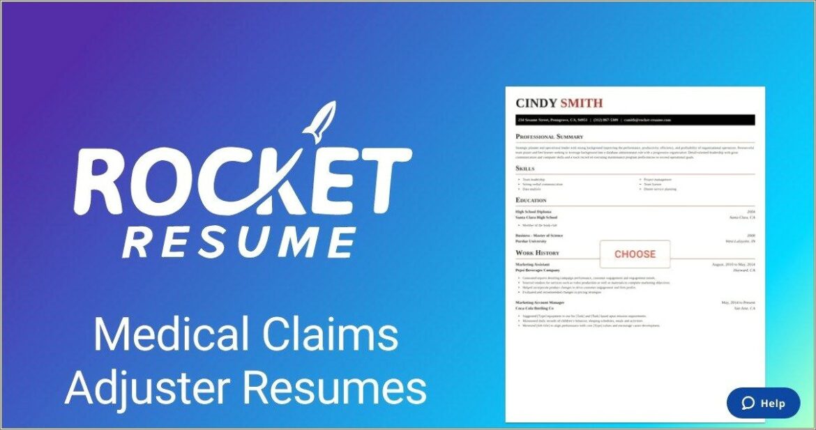 Medical Claims Adjuster Job Description For Resume