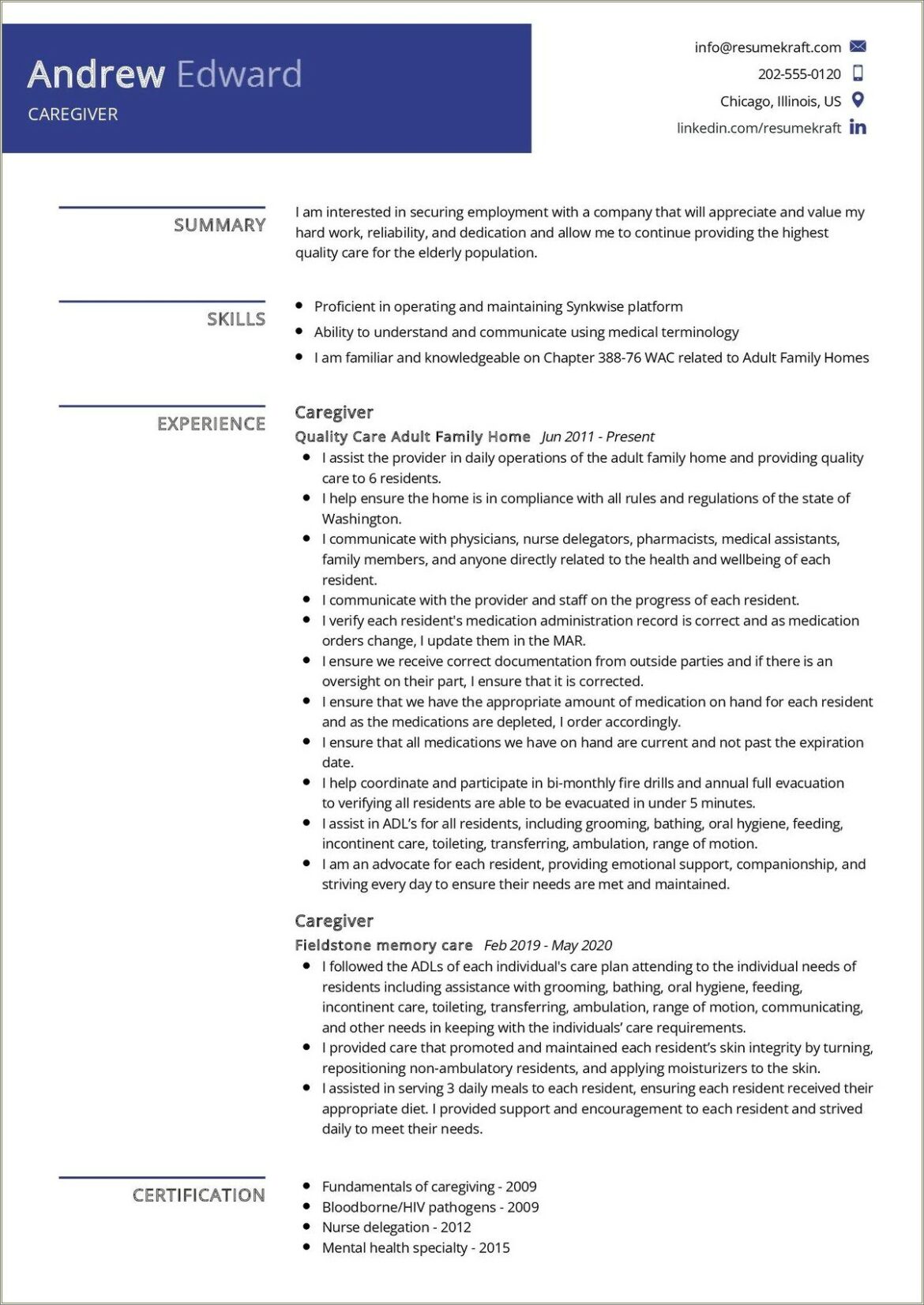 Mental Health Worker Functional Resume Sample