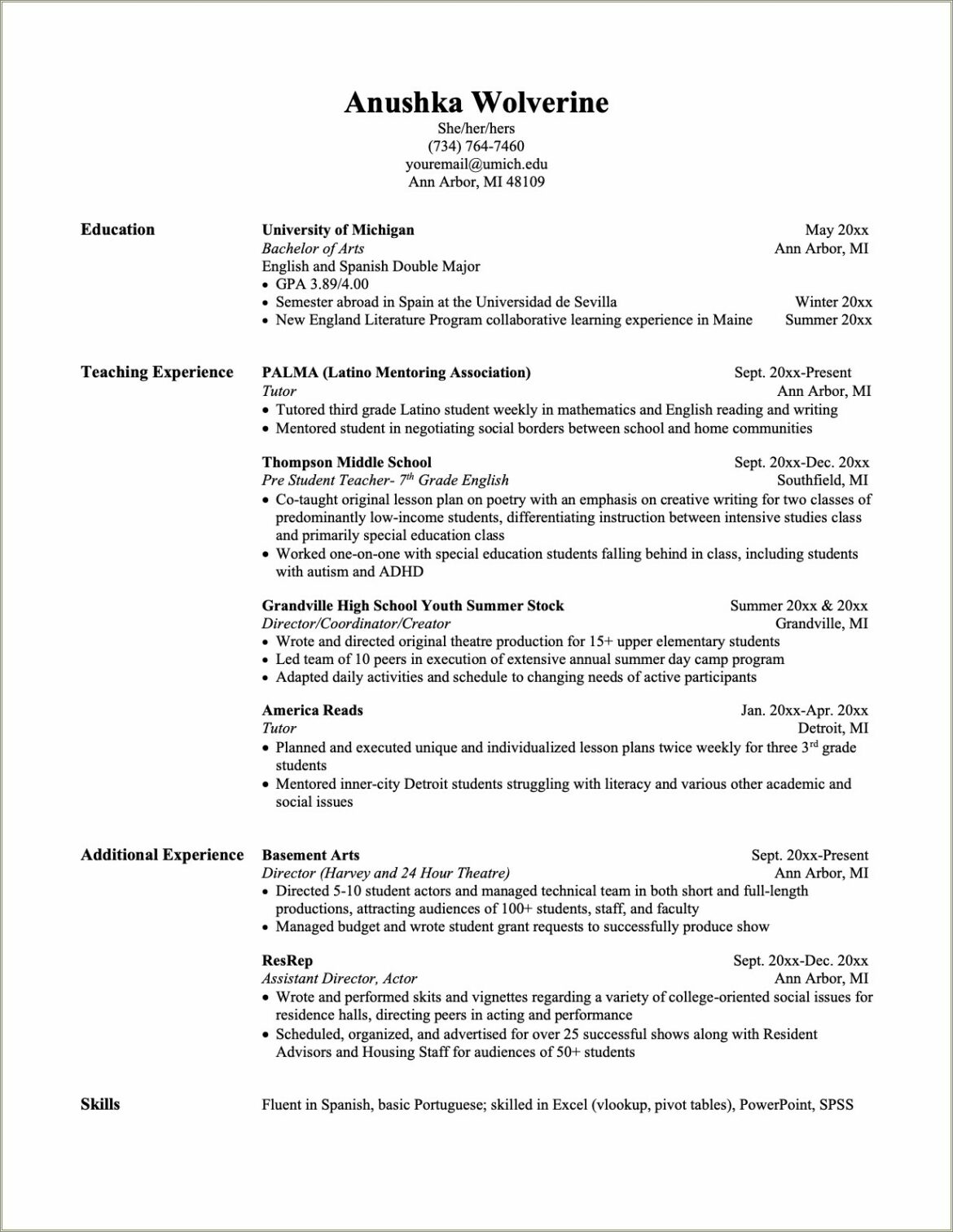 Mentor Program Coordinator Job Resume Examples