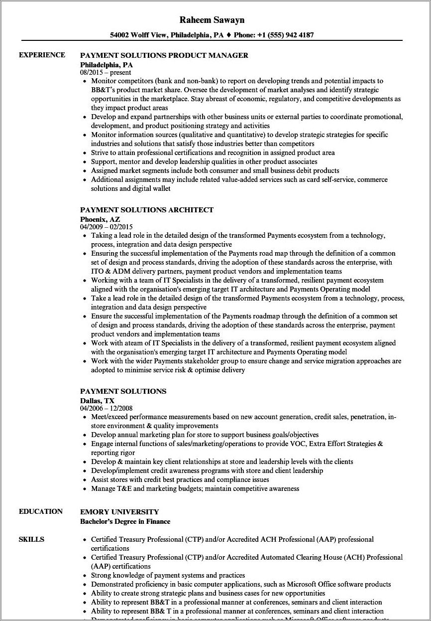 Merchant Consultant Job Description On Resume