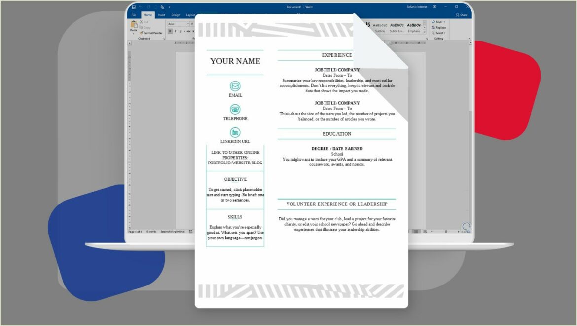 Microsoft Office Word Free Resume Templates