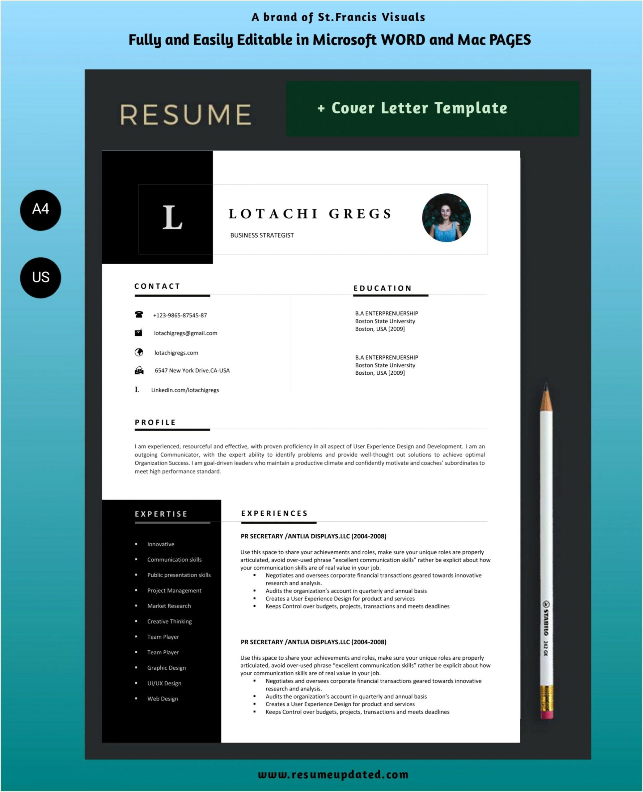 Microsoft Resume And Cover Letter Templates