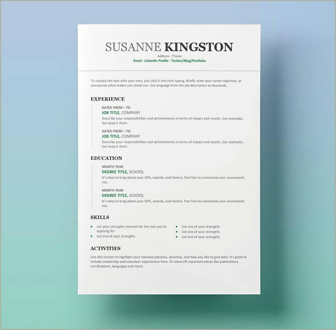 Microsoft Word Document Cra Resume Template