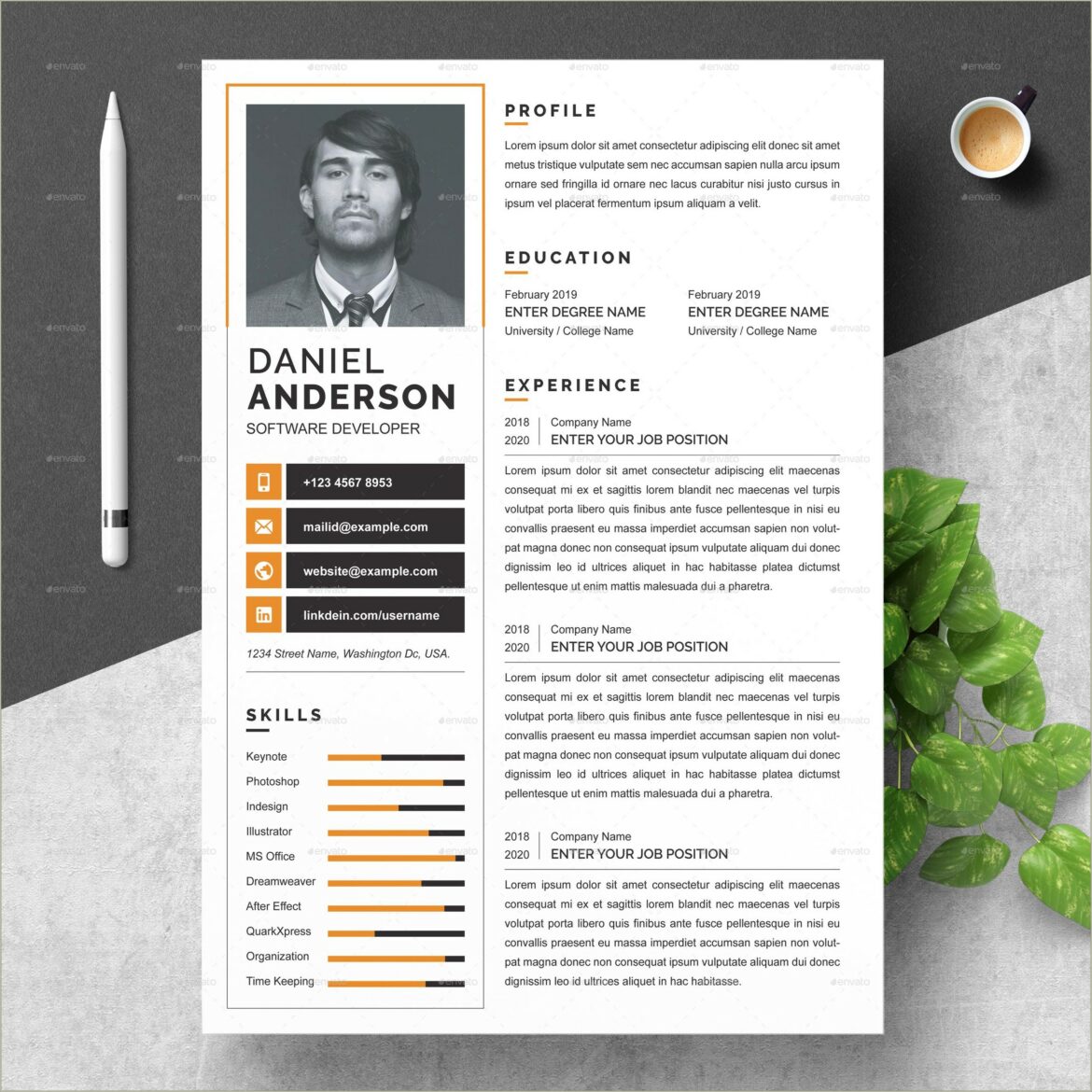 Modern Resume Word Template Free Download