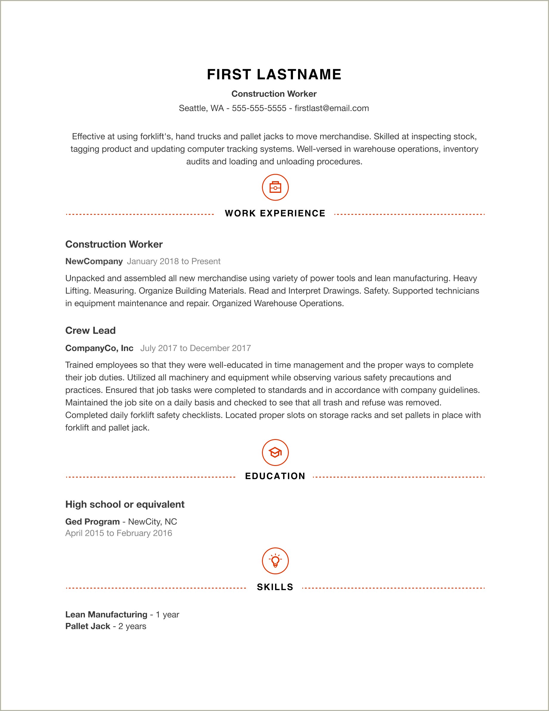 Most Professional And Current Resume Template