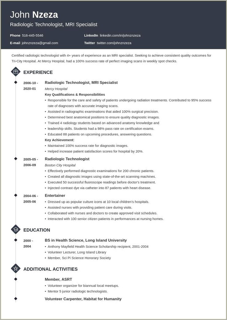 Mri Technologist Skills On Resume Examples