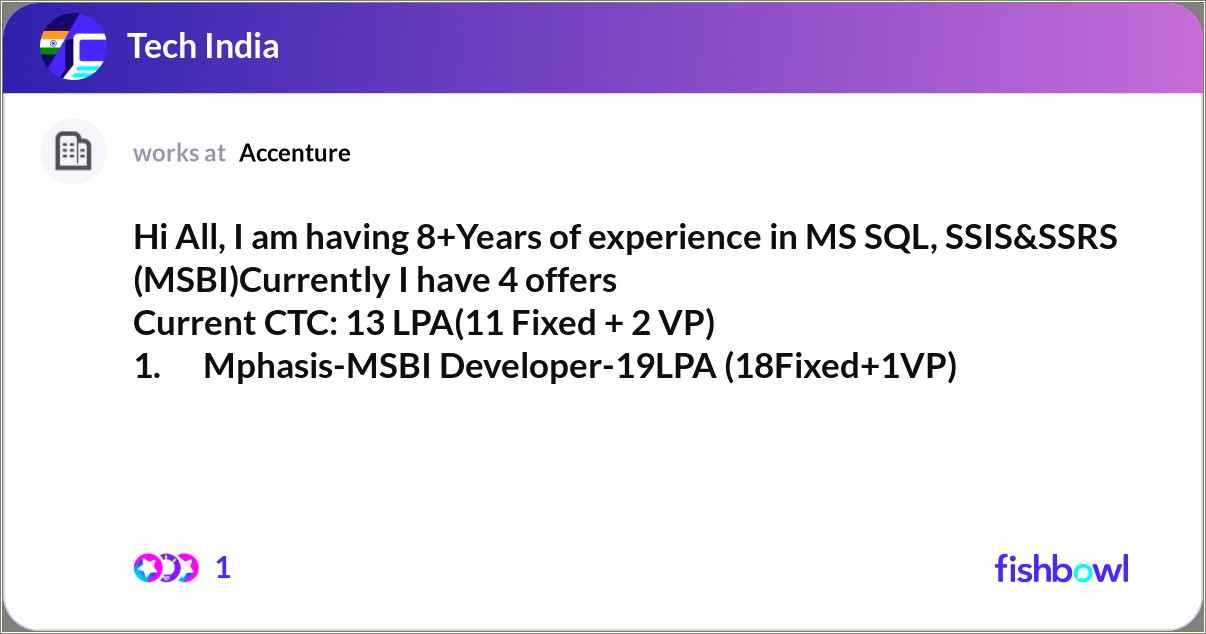 Msbi 3 Years Experience Resume Download