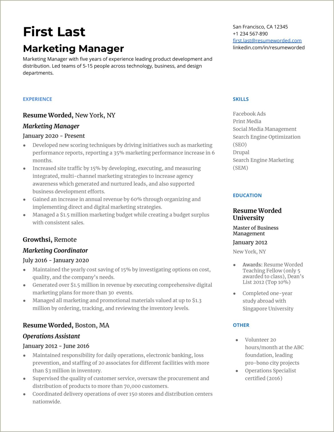 Must Have Skills On Resume Marketing