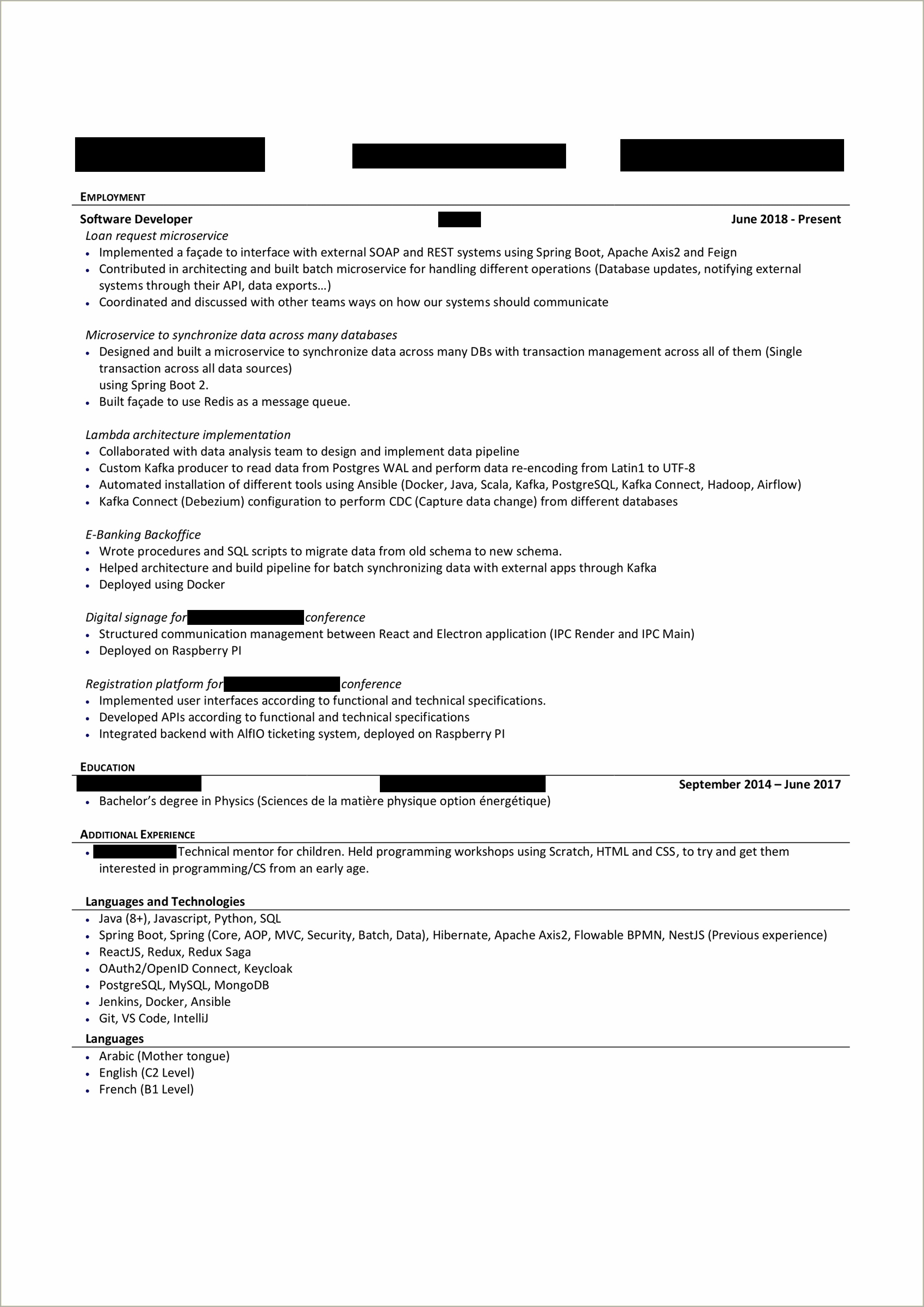 My Old Resume Is In Job Data Base