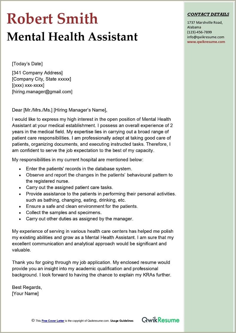 My Perfect Resume Medical Assistant Cover Letter