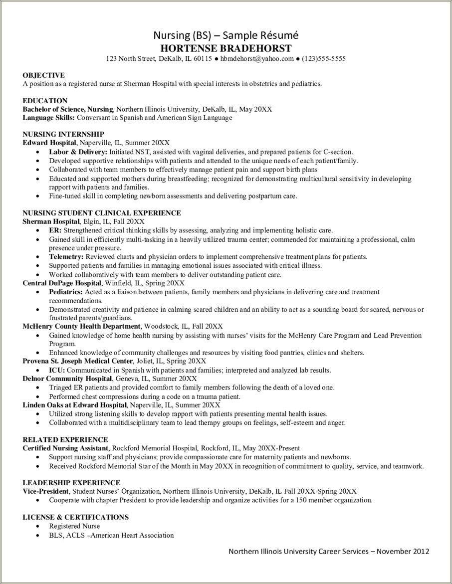 Need An Objective For My Resume For Obstetrition