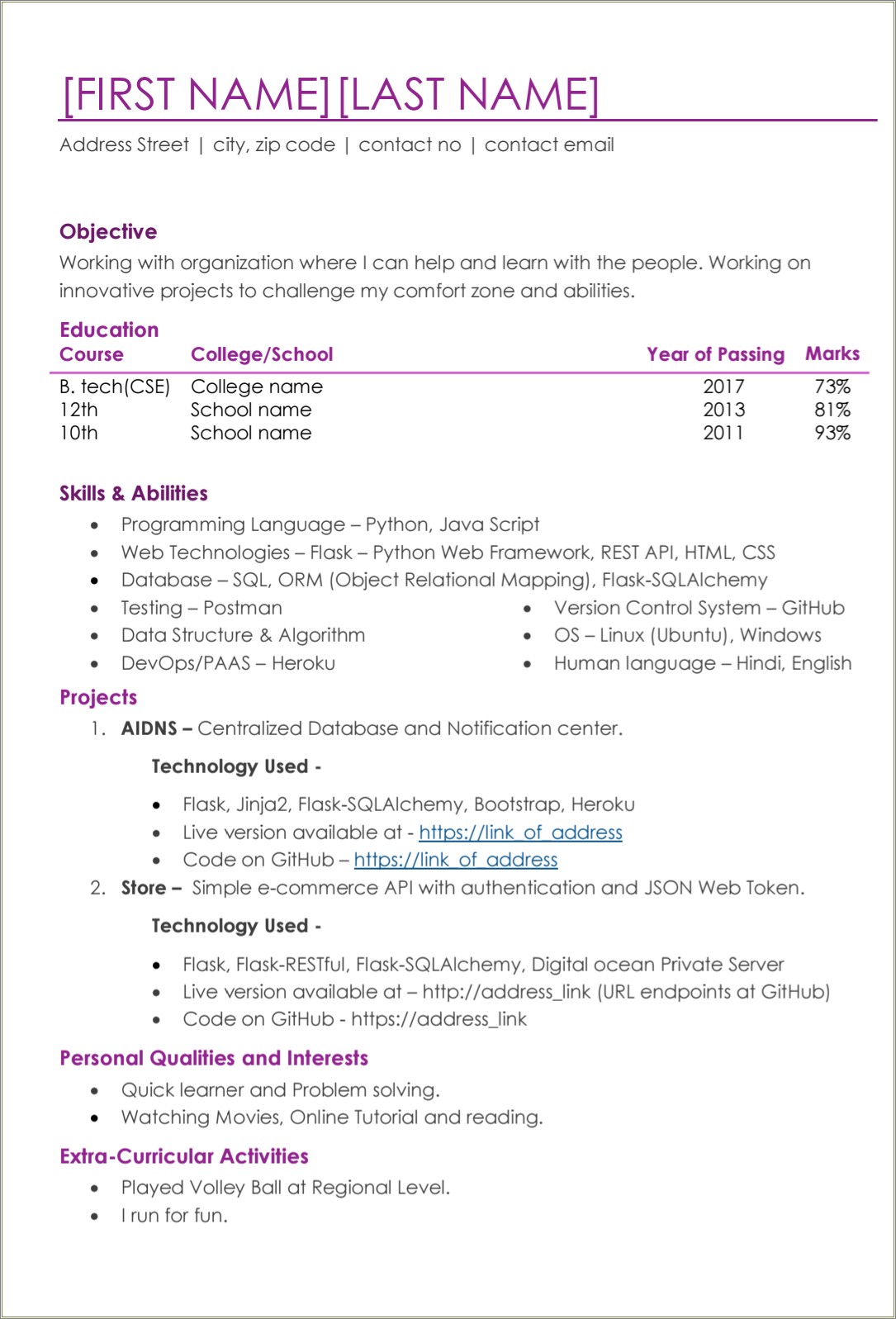 Negative Qualities To Put On A Resume