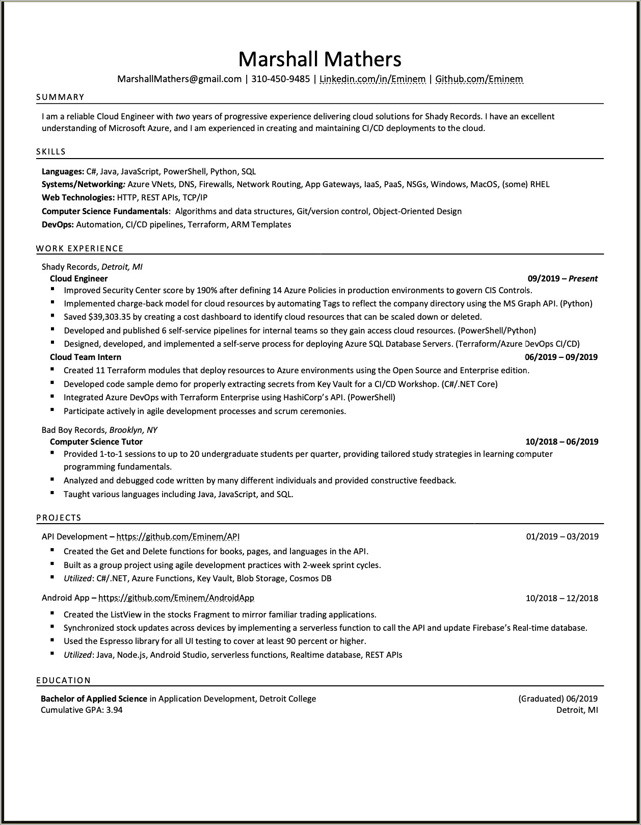 Net Resume For 12 Years Experience