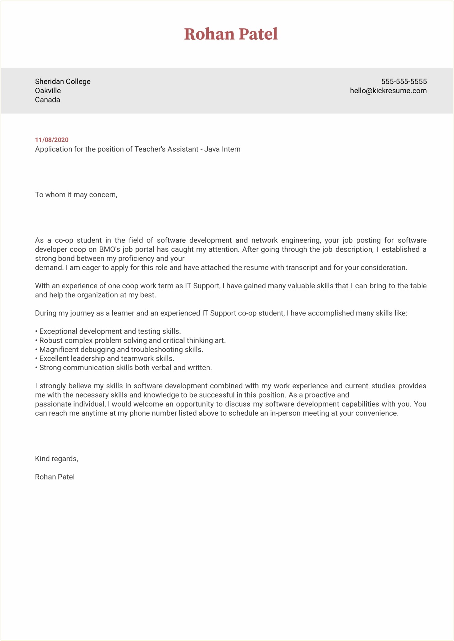 Network Engineer Cover Letter Resume Sample