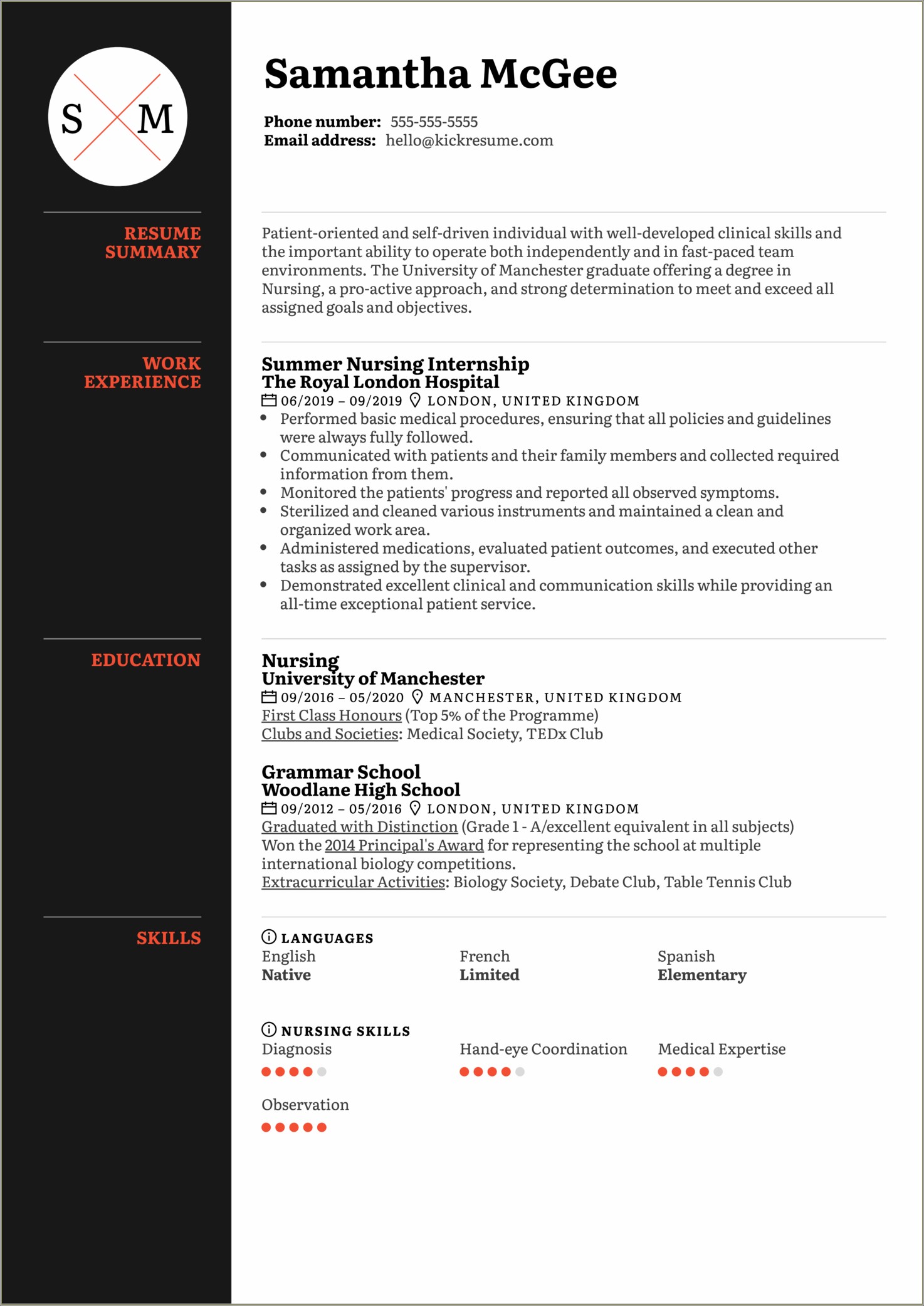 New Grad Rn Resume With No Experience Template