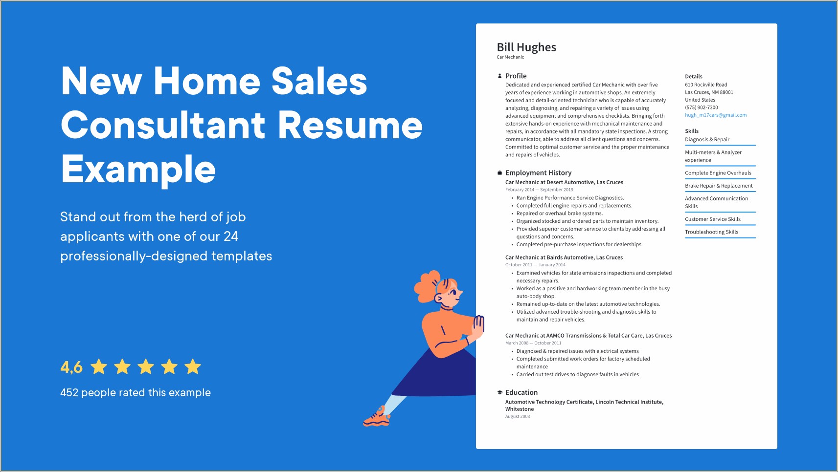 New Home Sales Consultant Resume Sample