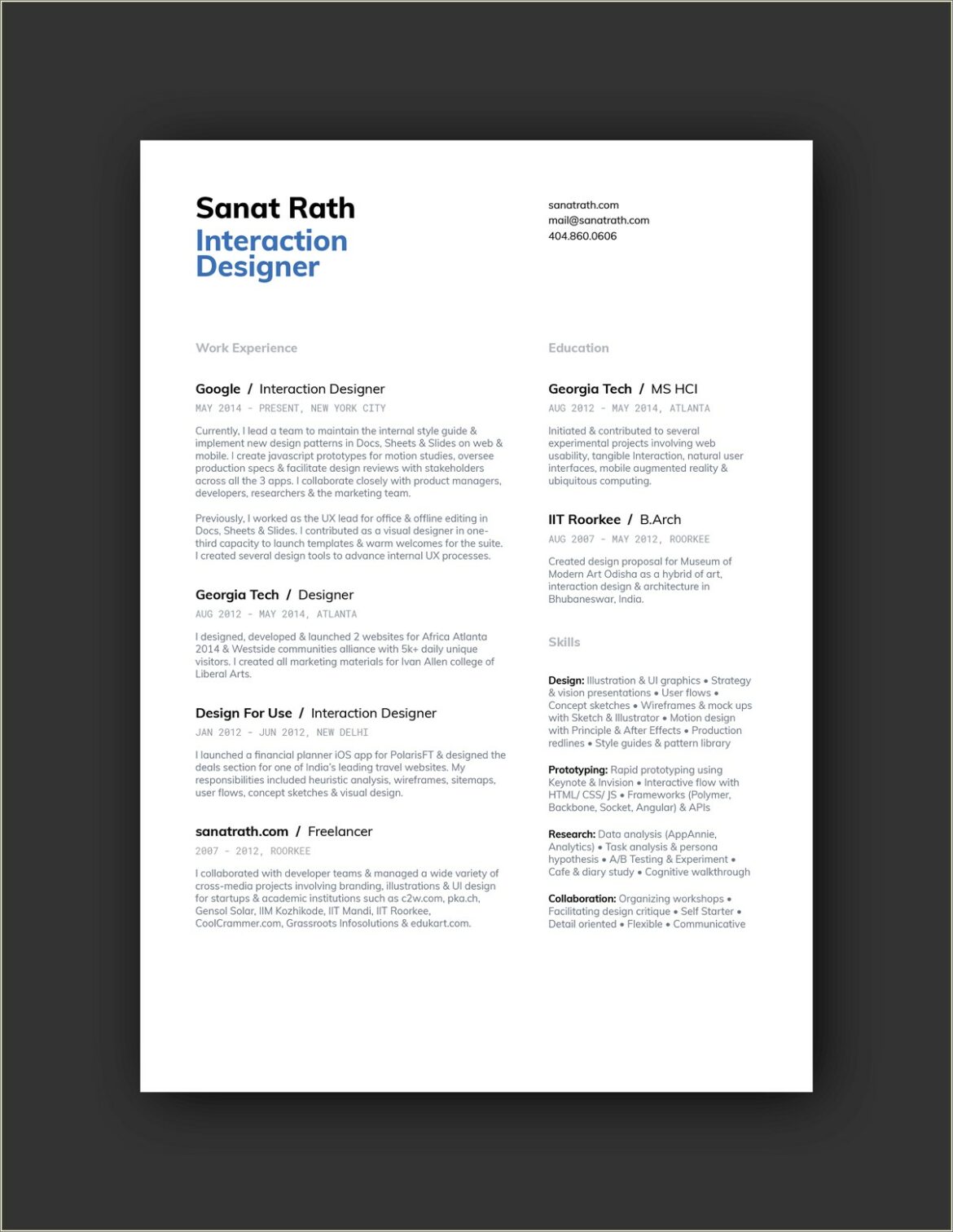 New Resume Format 2014 Pdf Free Download