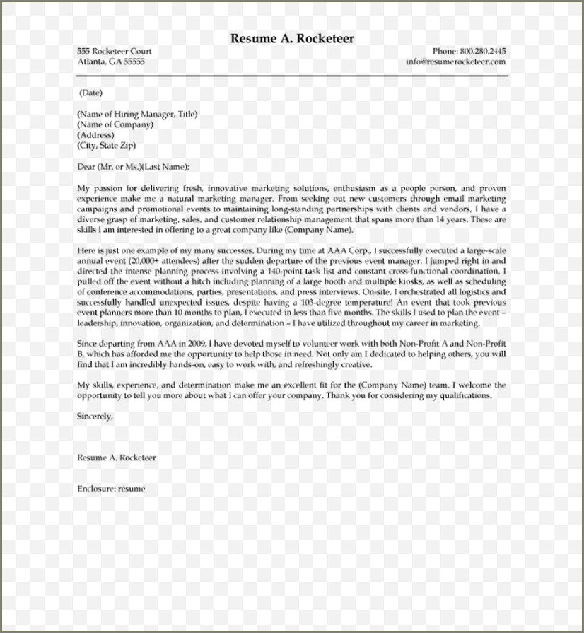 Non Profit Organization Resume Cover Letter