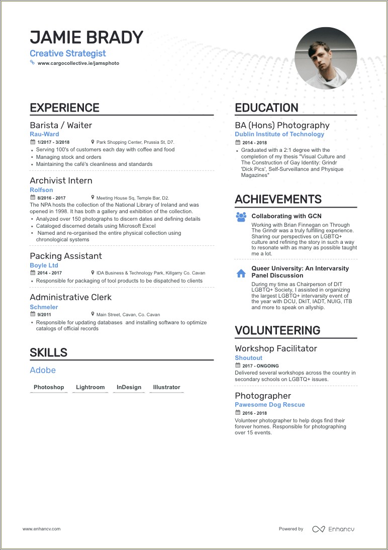 Not Including Previous Work Experience Resume