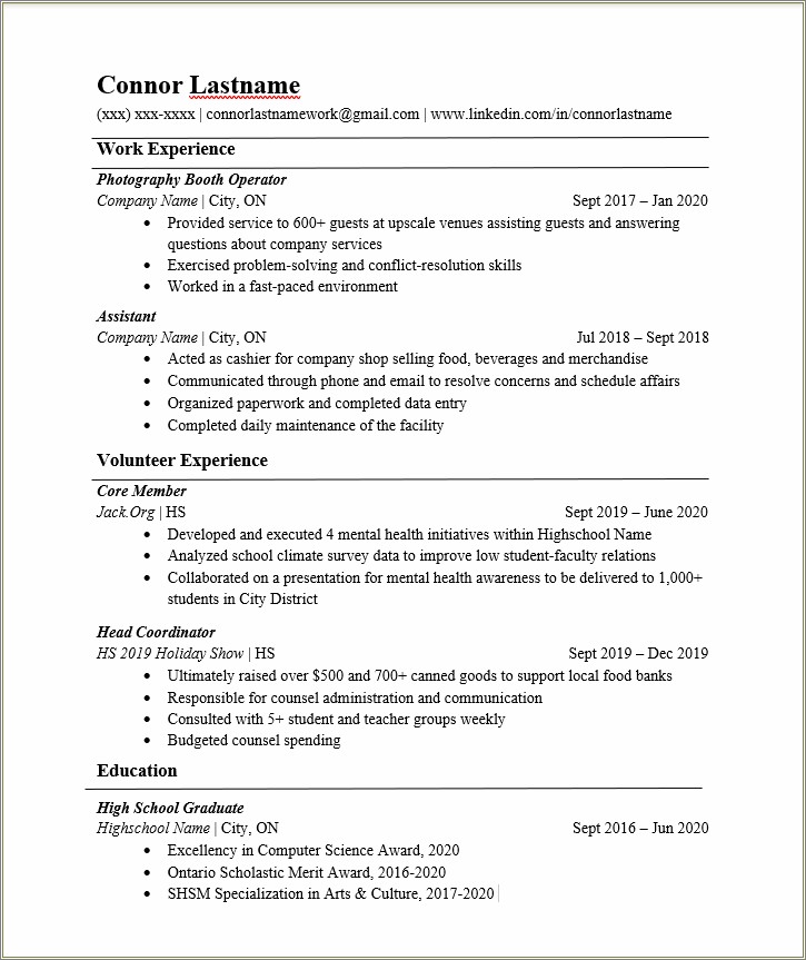 Not Working Or Working On Resume