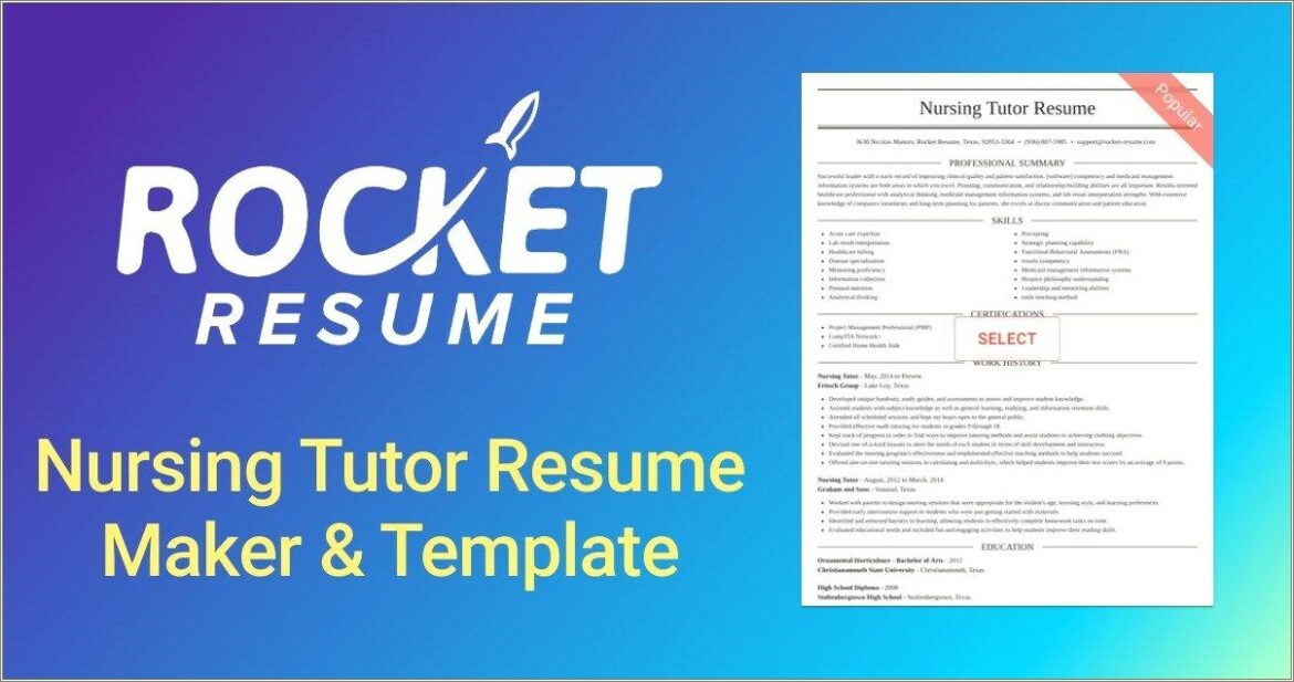 Nurse To Elemetary Tutoring Jobs Resume