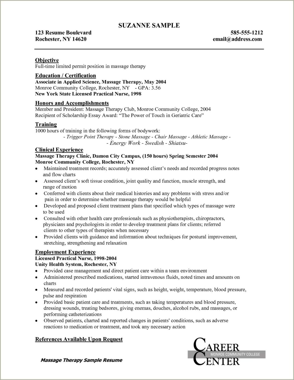 Nursing School Resume With No Experience