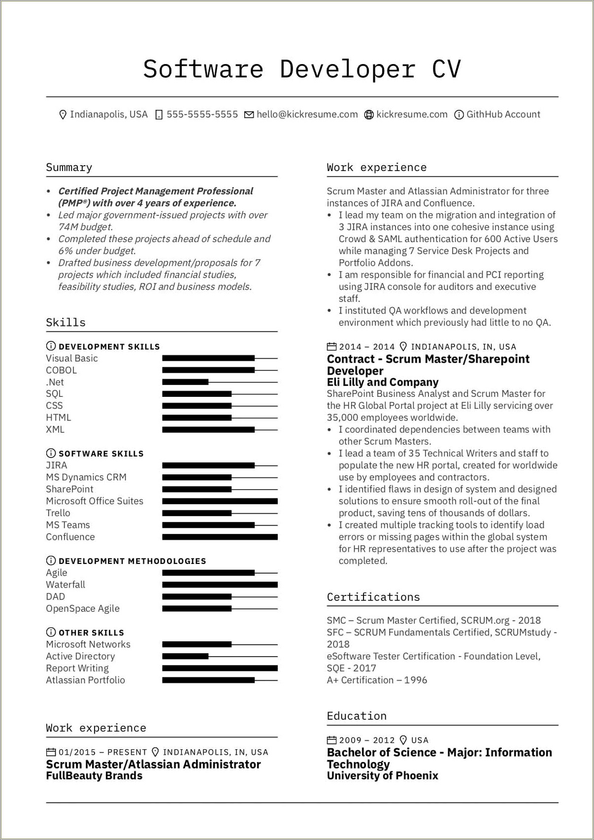 Object Oriented Programming Skills On A Resume