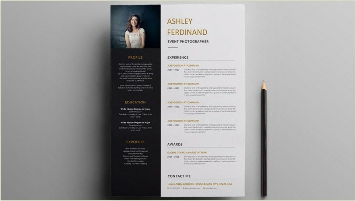 Objective Example For A Photographer Resume