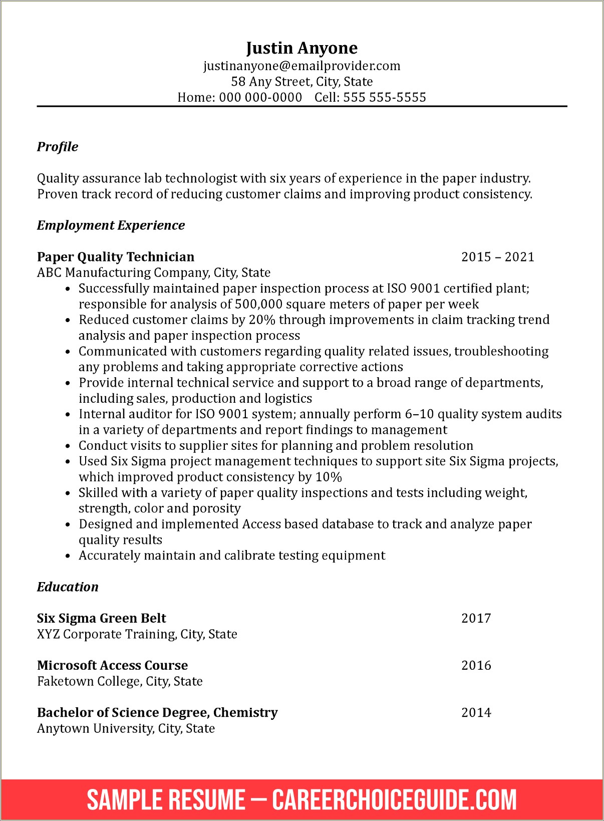 Objective For A Quality Assurance Resume
