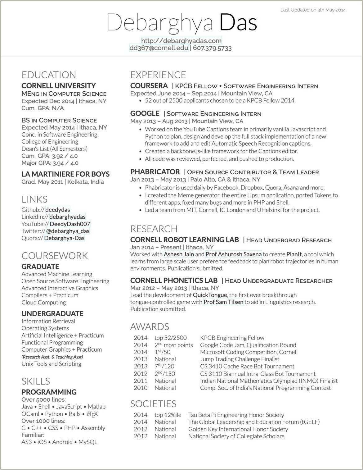 Objective For A Resume For Graduate School