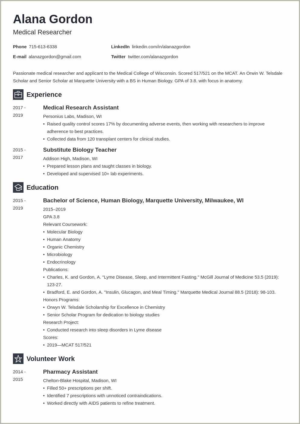 Objective For A Resume For Students Hospital Volunteer